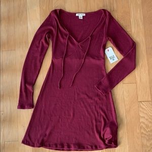 Cranberry Henley long sleeved dress